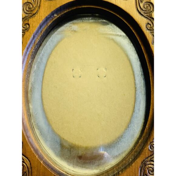 Vtg Woodsmen Inc. Minnetonka MN Country Wood Picture Frame Mirrored Opening - Picture 3 of 5